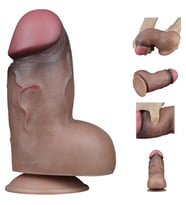 Dual Layer Platinyum Silikon 18 Cm Ultra Gerçekci Realistik Penis