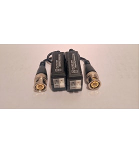 Pasif Video Balun Konnektörleri, 4 Çift, Cat5 HD Mini CCTV BNC Video Balun Alıcı-Verici Kablosu, Yıldırımdan Korunma ve CCTV Gözetim Kamera Sistemleri için RJ45 Terminaline Koaksiyel BNC Konnektörü
