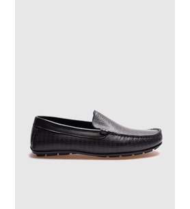 Erkek Hakiki Deri Yazlık Siyah Loafer Ayakkabı