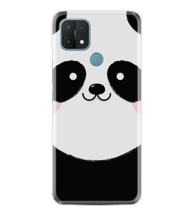 Oppo A15S Kılıf Silikon Desen Özel Seri Sevimli Panda 1794