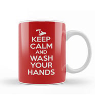 Keep Calm And Wash Your Hands Kupa Bardak Porselen