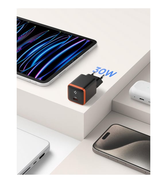 Spigen 30W USB-C Ultra Mini Hızlı Şarj Aleti Samsung PPS / Isı