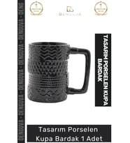 #KupaBardak Mat Yüzeyli Dekoratif Şık Kaliteli Modern 225 ml Hacimli Porselen Kupa Bardak 11*12 Cm