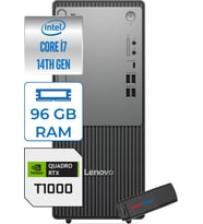 Lenovo Thinkcentre Neo 50T Gen5 Intel Core I7 14700 96GB Ddr5 1tb SSD Windows 11 Pro Quadro T1000 4gb Masaüstü Bilgisayar 100012UAS0GL00P28 + Zetta Flash Bellek
