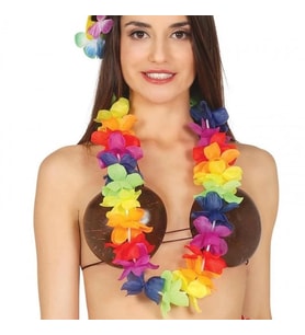 Rengarenk Hawaii Boyun Çelengi Havai Partisi Kolyesi 1 Adet (Çok Renkli)