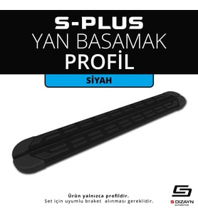 S-Plus Siyah Yan Basamak Profil 173 Cm