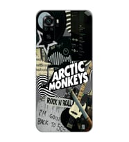Redmi Note 10/Note 10S Uyumlu Arctic Monkeys Kolaj Desenli Şeffaf Telefon Kılıfı