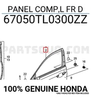 Honda Accord Ön Kapı Sol 2008- (Oem No:  67050Tl0300Zz)