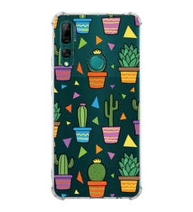 PrintiFy Huawei Y9 Prime 2019 Uyumlu Water Color 4 Baskılı Şeffaf Köşe Korumalı Antişok Kılıf