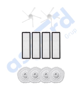 DREAME W10-W10 PRO UYUMLU 2 Yan Fırça 4 Filtre 4 Mop