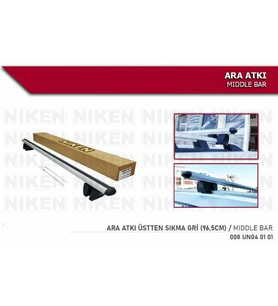 Araç üstü ara atkı tavan barı bagaj taşıyıcı-gri(üstten sıkıştırmalı model)alüminyum 96,5 cm