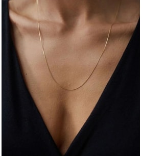 gold renk 60 cm unisex çelik ince itayan kolye