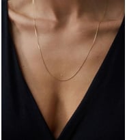 gold renk 60 cm unisex çelik ince itayan kolye