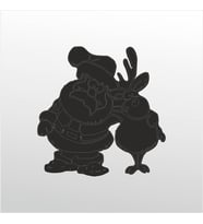 Folyo Sticker Noel Baba Ve Yol Arkadaşı 100cm Uzunluk (Karışık)
