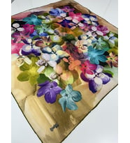 Fresh Soft Pamuk Eşarp - 05079 (Yeşil-Gold)