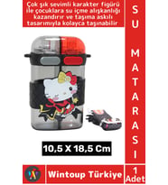 #SuMatarası Ofis Okul Spor Çocuk Su İçme Alışkanlığı Sevimli Figürlü Çift Bölmeli Askılı Su Matarası
