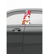 Araç Kapı Direk Kaplama Folyosu Desenli (Sağ Sol Takım) (2 Adet) - 22x50 Cm (Çok Renkli)
