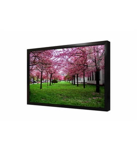 Tablosan Pembe Yapraklı Ağaçlar Çerçeveli Cam Tablo