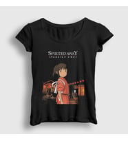 Presmono Kadın Siyah Chihiro Ogino Spirited Away T-Shirt 542078tt