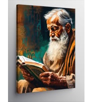 Kanvas Tablo Kur'An Okuyan Yaşlı Adam