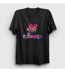Presmono Unisex Siyah 88 Mph Film Geleceğe Dönüş Back To The Future T-Shirt 242831tt