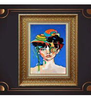 Gold Altın Kalın Çerçeveli Paspartulu Tablo c1630
