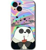 İphone 15 Plus Kılıf HD Desen Baskılı Kılıf - Milkshake Panda