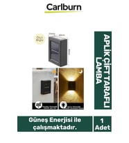Su Geçirmez Solar Aydınlatma Güneş Enerjili 600mAh Solar Aplik Gün Işığı Çift Taraflı Duvar Lamba