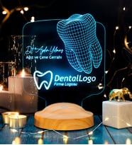 Diş Doktoru Hediyesi Diş Kliniği Logo eklenebilen, Dentist, Diş Hekimi Kişiye Özel 3 Boyutlu Led Lamba
