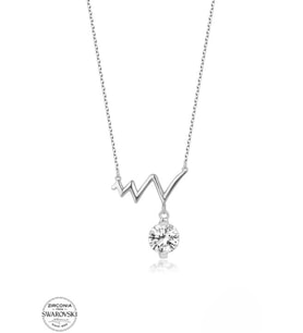 SWAROVSKİ TAŞLI  ZİRCONİA RİTİM 925 AYAR GÜMÜŞ KOLYE