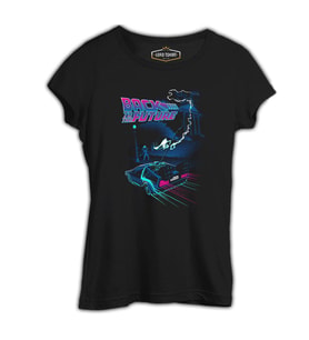 Back to the Future - Not That Time Siyah Kadın Tshirt