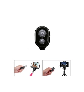Bluetooth uzaktan kumanda ile kolay ve pratik fotoğraf çekimi Siyah