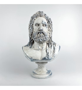 Zeus 'Silver Moss' Dekoratif Heykel, Pop Art Roma Yunan Heykelleri
