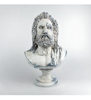 Zeus 'Silver Moss' Dekoratif Heykel, Pop Art Roma Yunan Heykelleri