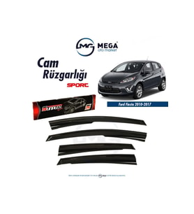 Ford Fiesta 2010-2017 Cam Rüzgarlık Mugen Tip (Siyah)