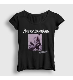 Presmono Kadın Beyaz Inside My Brain The Angry Samoans T-Shirt 532471tt (Siyah)