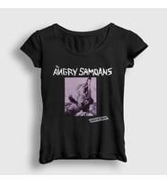 Presmono Kadın Beyaz Inside My Brain The Angry Samoans T-Shirt 532471tt (Siyah)
