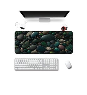 SonicTouch Klavye Mousepad 40x90cm Dikişsiz Pürüzsüz Sıvı Geçirmez Kaymaz Taban Orman Mücevherleri