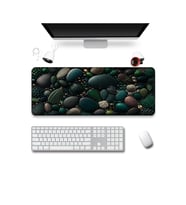 SonicTouch Klavye Mousepad 40x90cm Dikişsiz Pürüzsüz Sıvı Geçirmez Kaymaz Taban Orman Mücevherleri