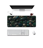 SonicTouch Klavye Mousepad 40x90cm Dikişsiz Pürüzsüz Sıvı Geçirmez Kaymaz Taban Orman Mücevherleri