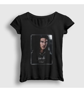 Presmono Kadın Siyah Jacob Twilight T-Shirt 311462tt