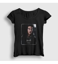 Presmono Kadın Siyah Jacob Twilight T-Shirt 311462tt