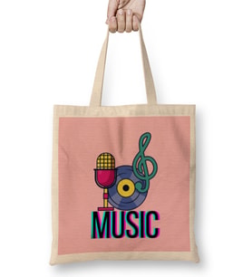 Music Music Music Bez Çanta Uzun Saplı