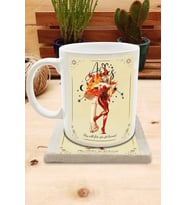 Burçlar/Koç Burcu Set 8 - Standart Kupa-Taş Bardak Altlığı 1