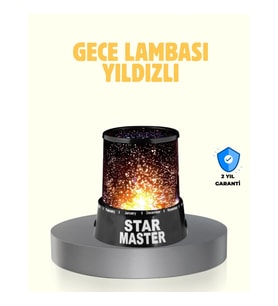 Mey İthalat® LED Renk Değiştiren Yıldız Projektör Galaxy Efektli Gece Lambası