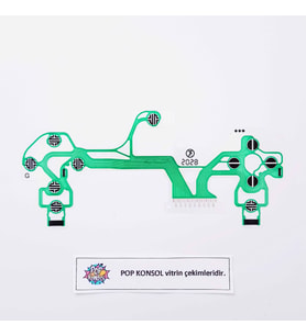 PS4 Kol JDM JDS 050 055 Flex Orjinal Flex PS4 Kol İç Film Flex PS4 Kol Yedek Parça Gamepad Tamir (Yeşil)