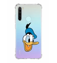 Xiaomi Redmi Note 8 Köşe Korumalı Antişok Kapak Donald Duck Tasarımlı Şeffaf  Kılıf