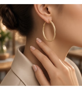 STİL İNCİSİ/XUPING JEWELRY DALGALI BURGU HALKA KÜPE
