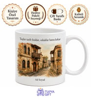 Talas Tarihi Rum Evleri Kayseri Dokusu Hediye Kupa Bardak Özel Tasarım