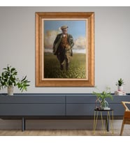 Altın Paspartulu Atatürk  Çerçeveli Tablo C200 (Gold)